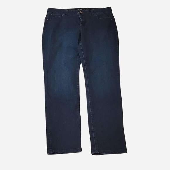 Jones New York Dark Wash Straight Leg Jeans Size 16 - Picture 1 of 6